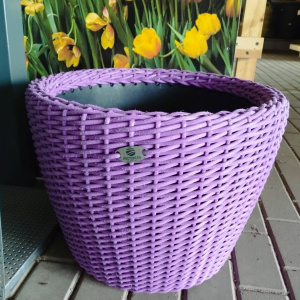 Кашпо полиротанг, 40л лаванда, кипарис