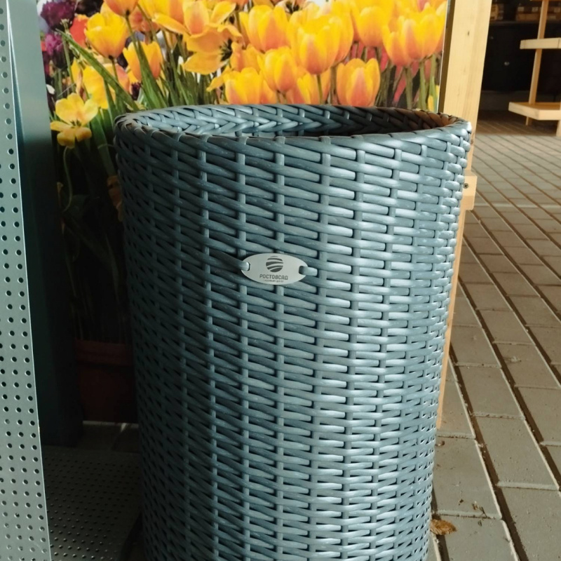 Кашпо полиротанг, 20л, цилиндр